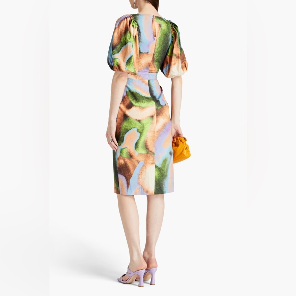 NWT ROTATE Cara Organic Cotton - Poplin Midi Dress - Picture 5 of 11